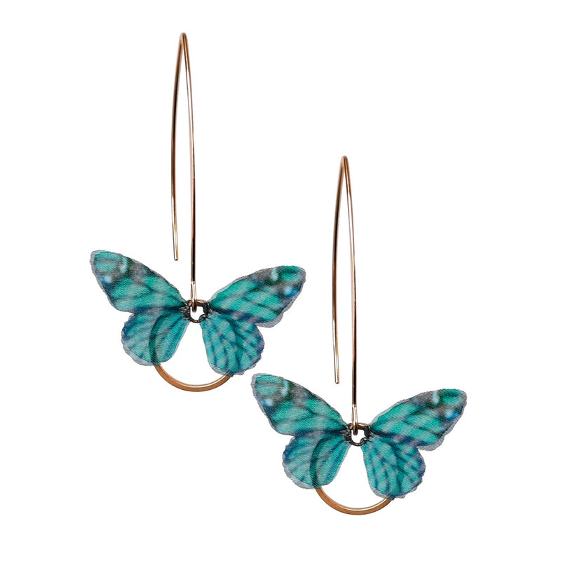 Butterfly Long Loop Earrings.