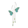 Butterflies with Double Chain drop Earrings.