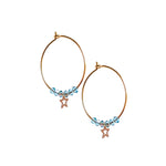 Crystal & Stars, Loop Earrings