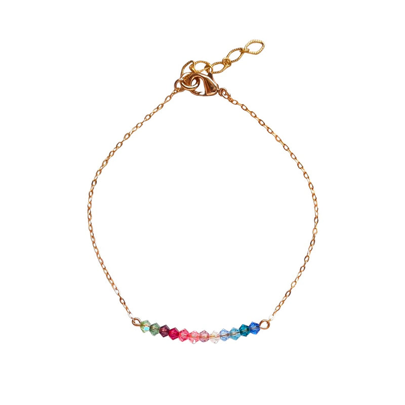Mini Crystal Rainbow Bracelet