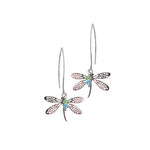 Dragonfly & Crystal Earrings
