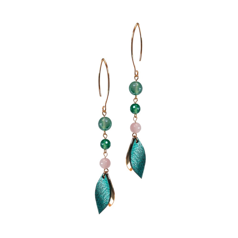 Springtime Drop Earrings, with Gemstones.