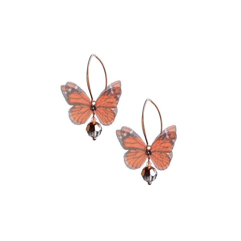 Butterfly Large Crystal Drop Earrings