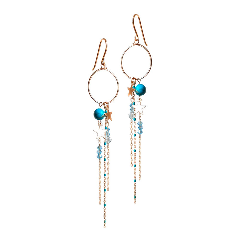 Cara Turquoise Waterfall Earrings