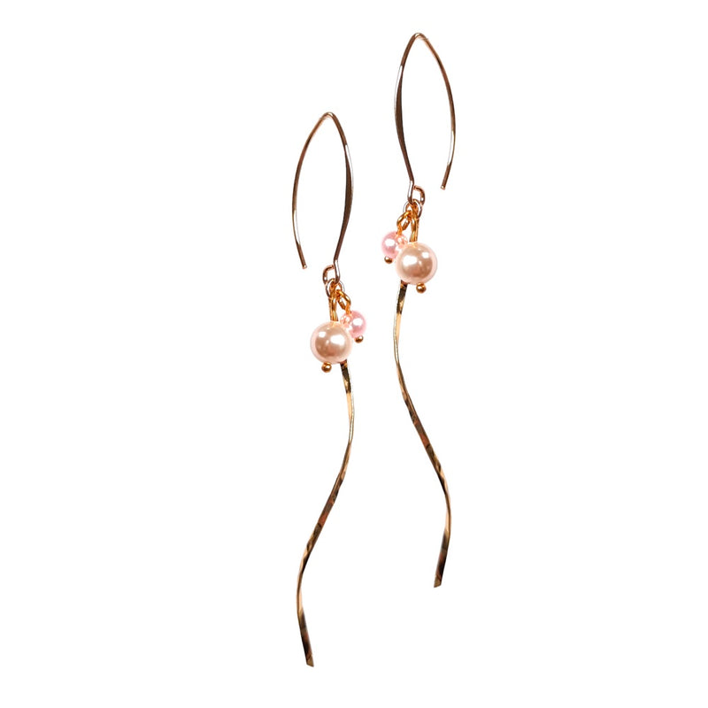 Twisted Drop Pearl Earrings