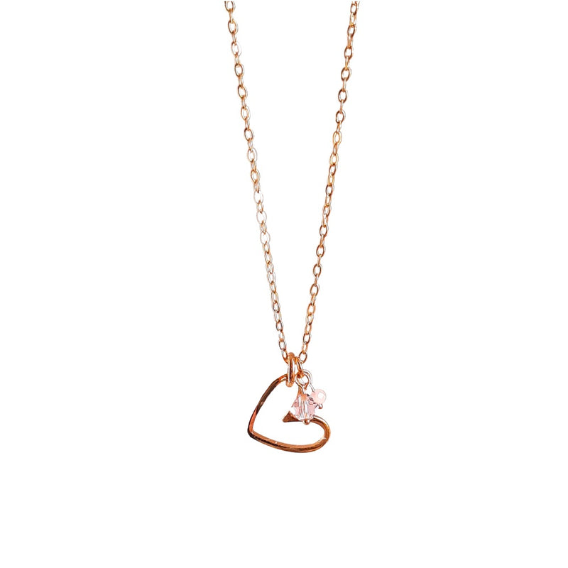 Cara Heart with Crystal, Necklace