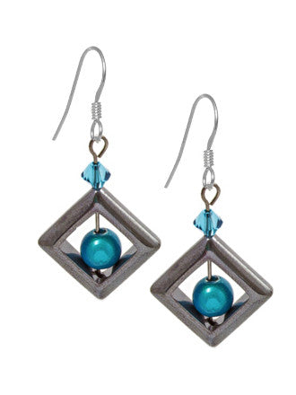 Square Hematite Earrings