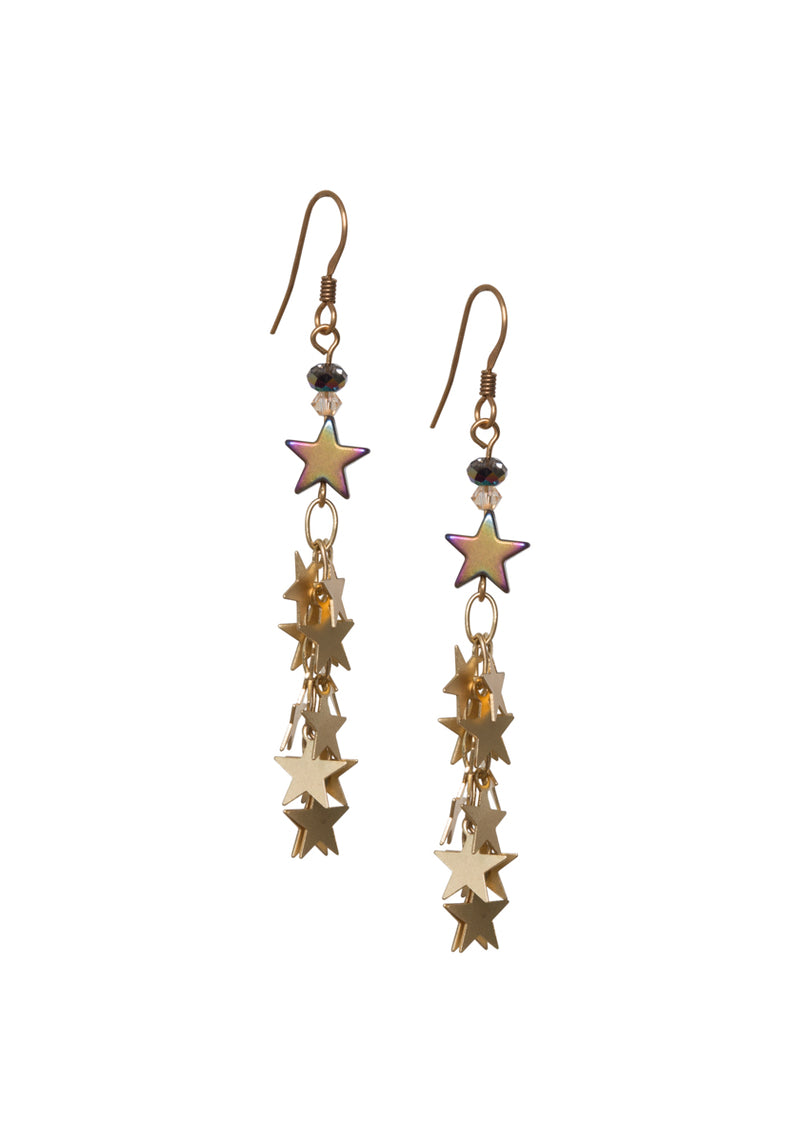 Hematite Star Drop Earrings