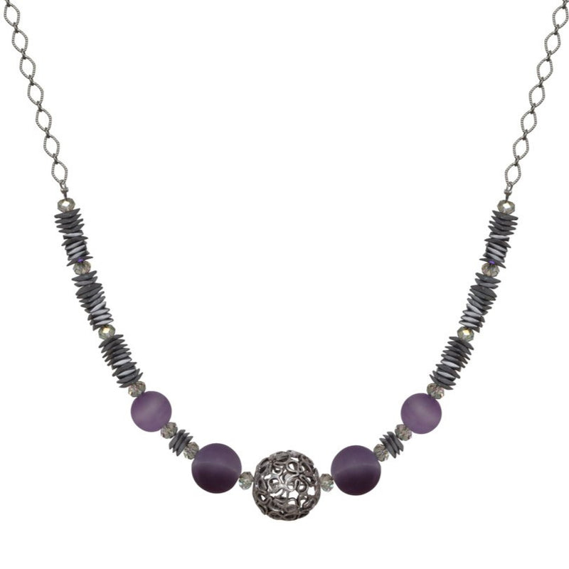 Filigree and Hematite Necklace