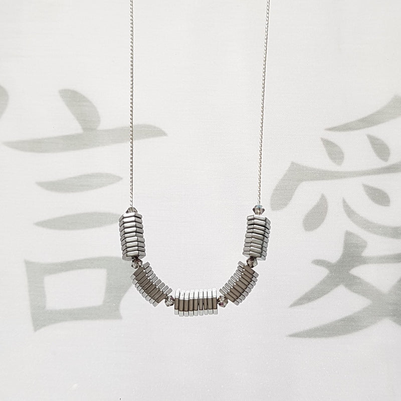 Hematite Hexagon Necklace
