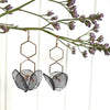 Álainn Hexagon Earrings, 2 drop.
