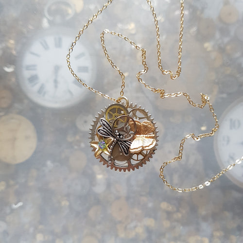 Steampunk Winter Garden Necklace