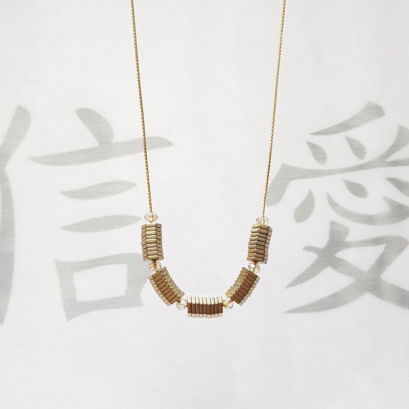 Hematite Hexagon Necklace
