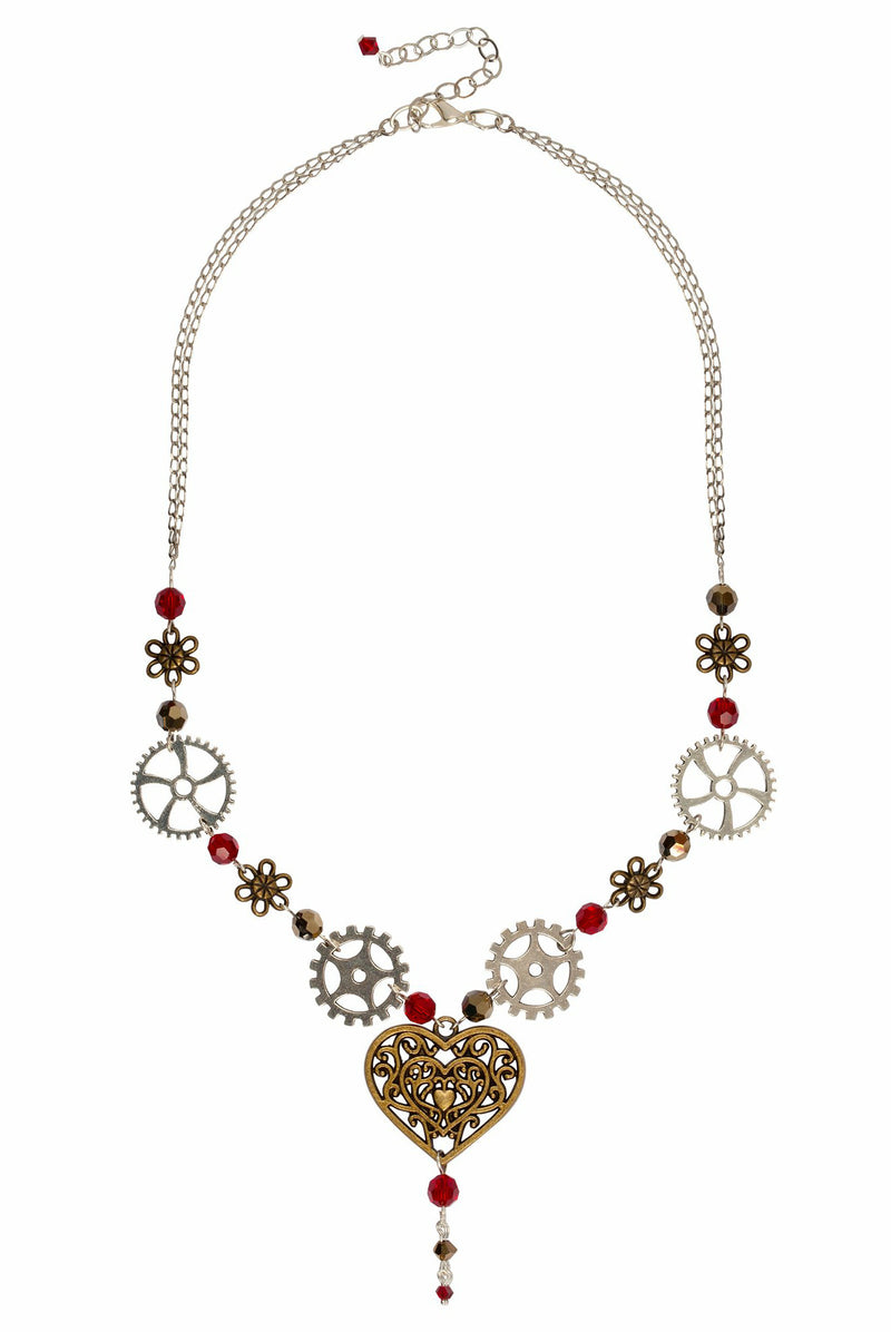 Queen of Hearts Steampunk Necklace