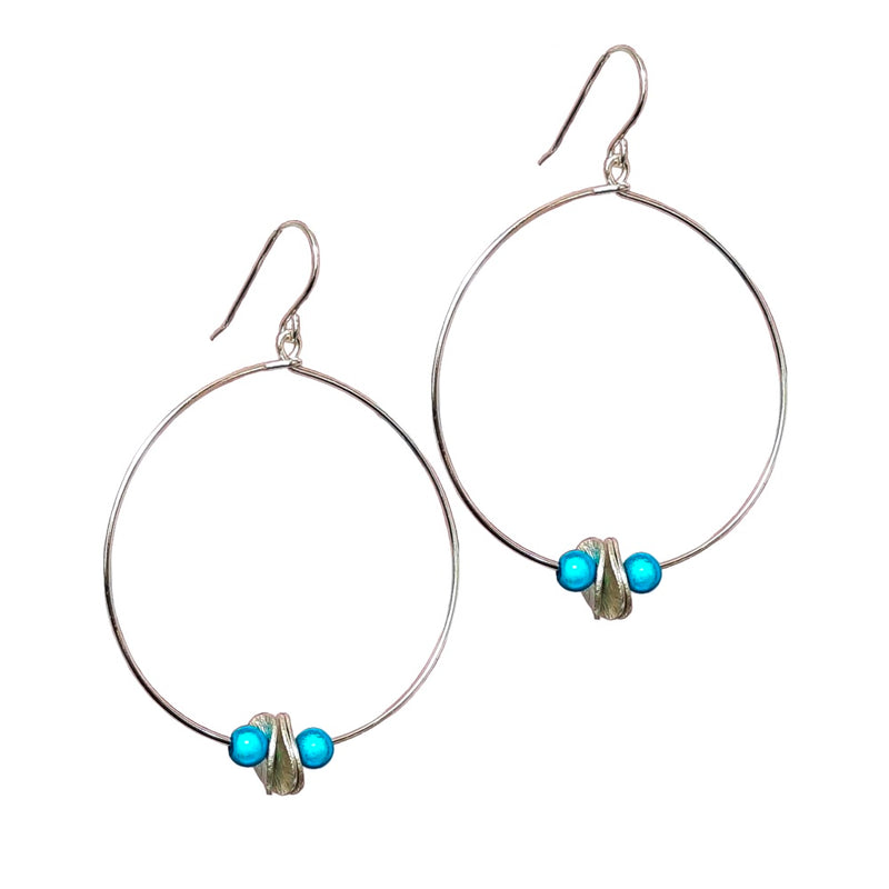 Pop of Colour Large Loop Earrings