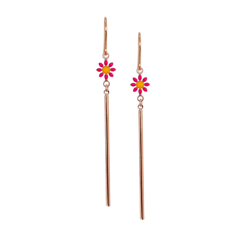 Daisy Pop Long Drop Earrings.