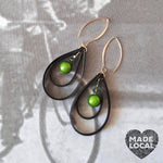 Upcycled Inner Tyre Tube Loop Earrings