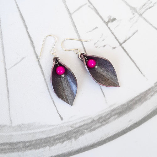 Pods, Up-Cycled Inner Tyre Tube Earrings