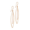 Elliptical Mini Pearl Long Earrings.