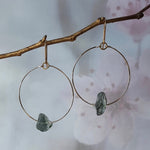 Large Gemstone Chip Earrings