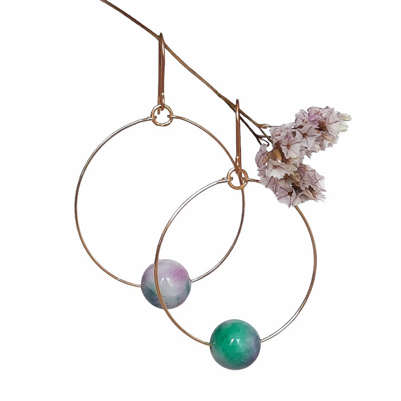 Summer Stones Large Loop Earrings