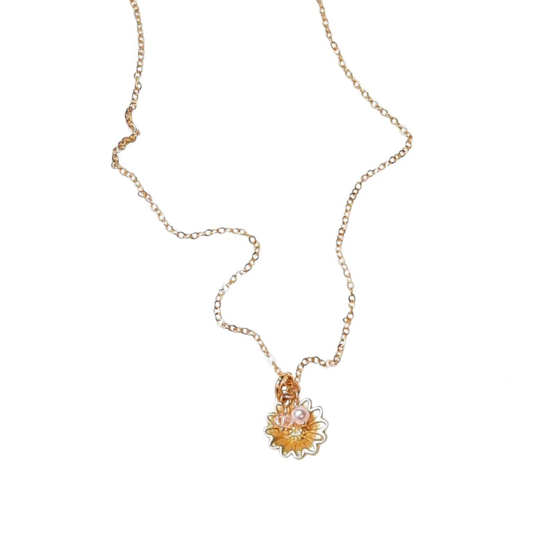 Swarovski Crystal Eternal Flower Brooch Pendant Yellow Mixed Sunflower  Necklace | eBay