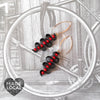 Up Cycle. Recycled Bicycle Inner Tyre Tube  Twisted Earrings.