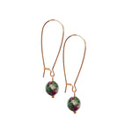 Gemstone Long Drop Earrings