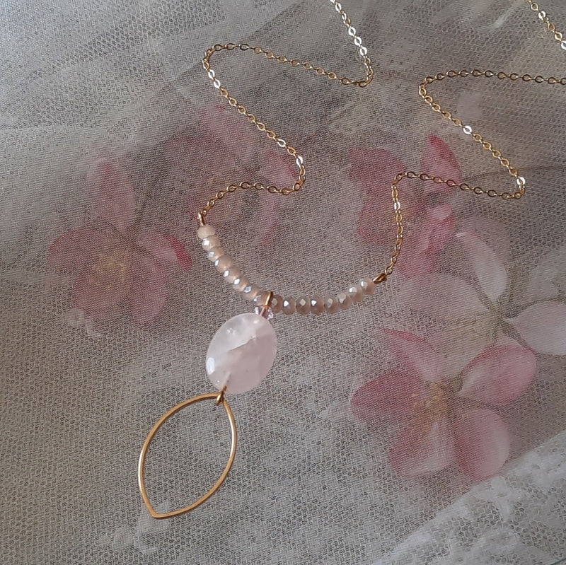 Rose Quartz Gemstone Necklace