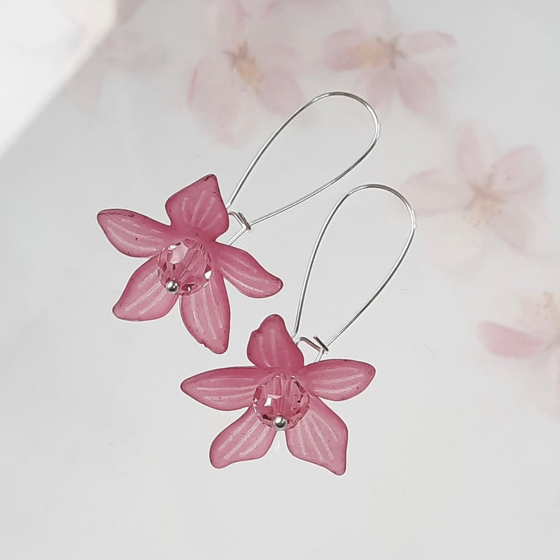 Full Flower Drop Earrings