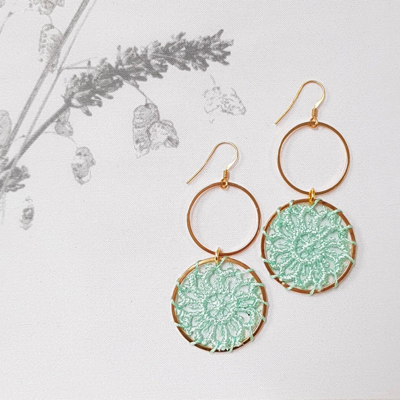 Dreams Earrings, Mint.