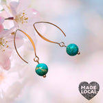 Gemstone Earrings with Open Ear Hooks.