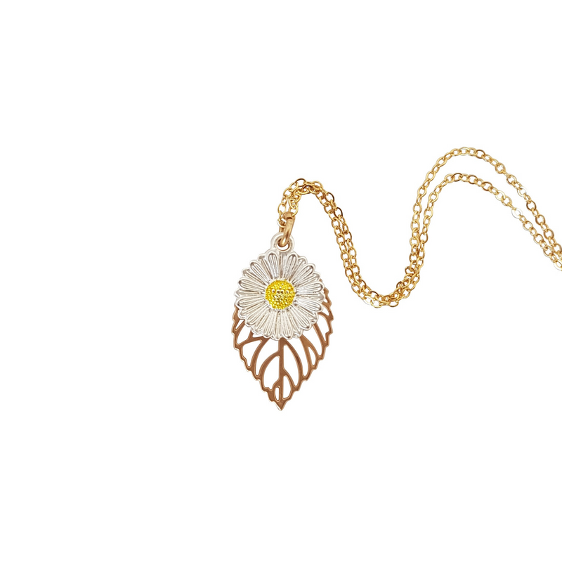 Daisy & Leaf Necklace
