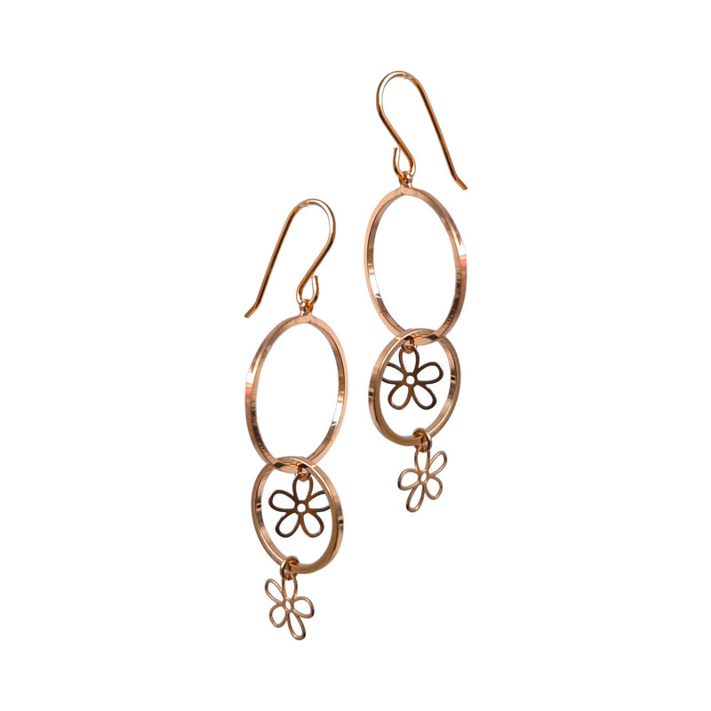 Filigree Mini Flower Dangle Earrings