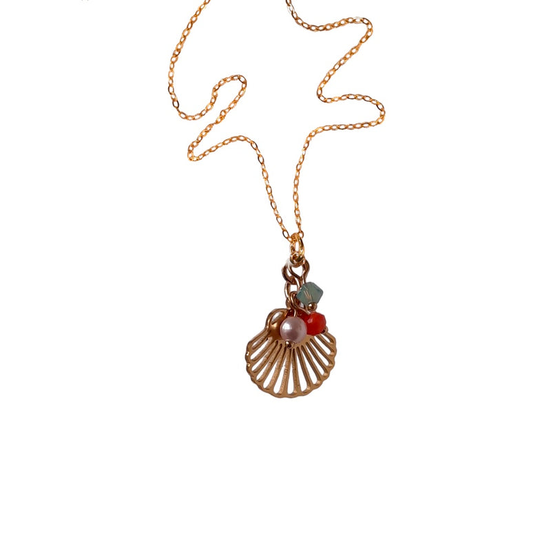 Filigree Shell Cluster Necklace