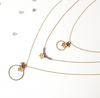 Little Flower Bud Small Loop Necklace