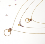 Little Flower Bud Small Loop Necklace