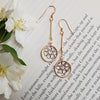 Twisted Hearts Bar Drop Earrings. Small