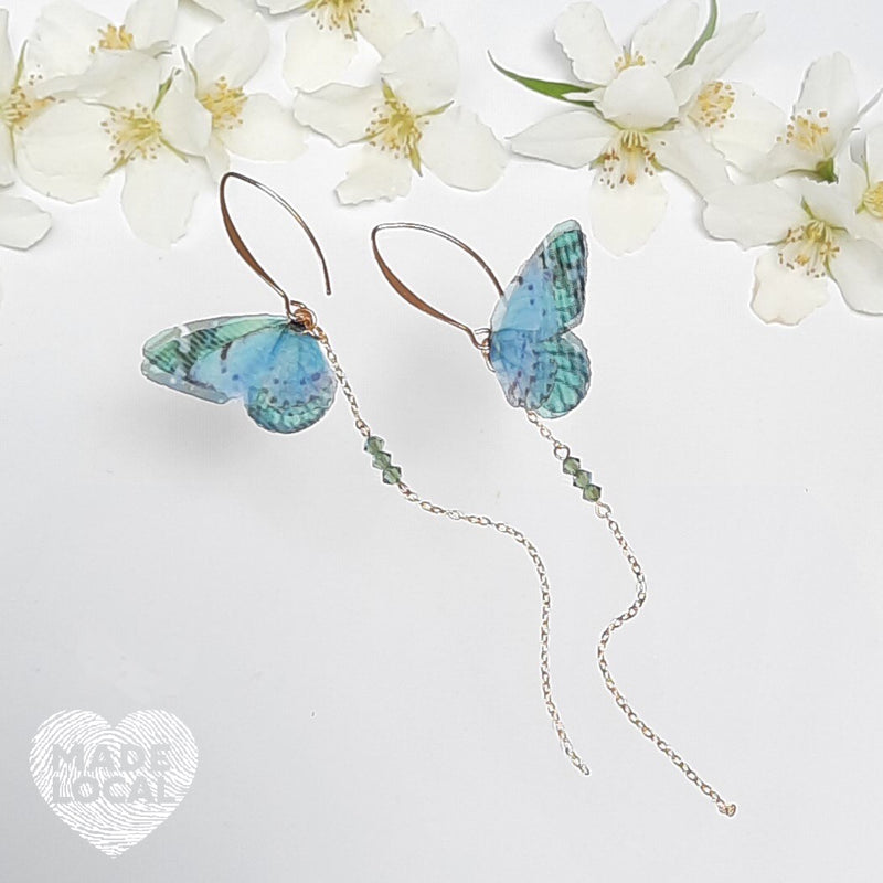Butterfly Long and Light Earrings