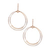 Mini 3mm Pearl Double Large Loop Earrings