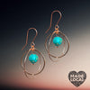 Double Loop Gemstone Earrings