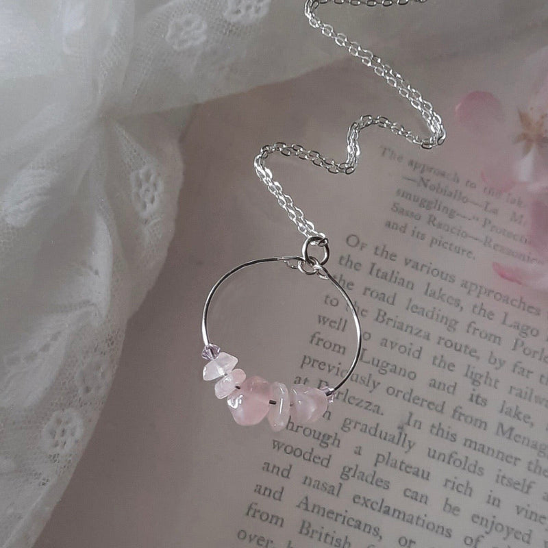 Gemstone Rose Quartz Necklace