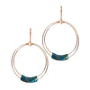 Double Loop Hematite Earrings