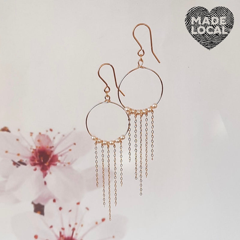 Dream Pearl. Small Loop Earrings.