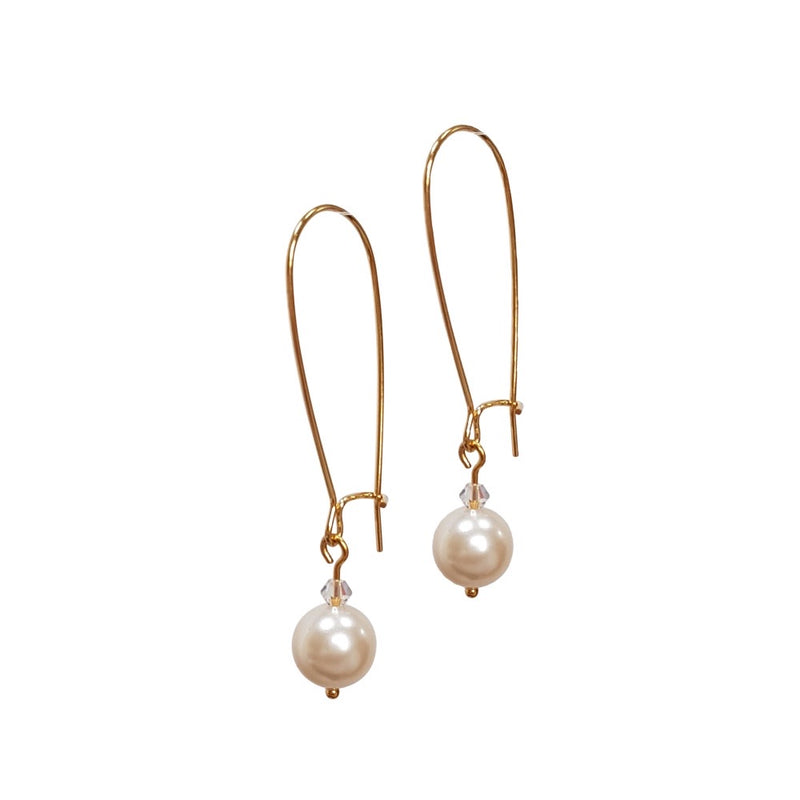 Pearl Dangle, Swarovski Crystal Pearls.