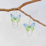 Butterfly Oval Drop Earrings.