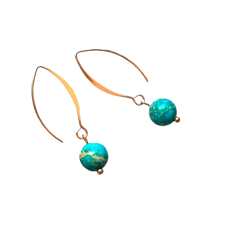 Gemstone Earrings with Open Ear Hooks.