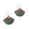 Clam Shell & Coral Earrings
