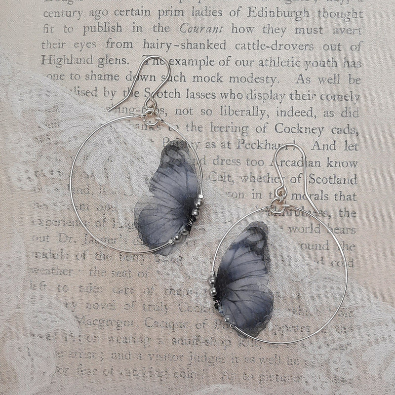 Butterflies Large Loop Earrings