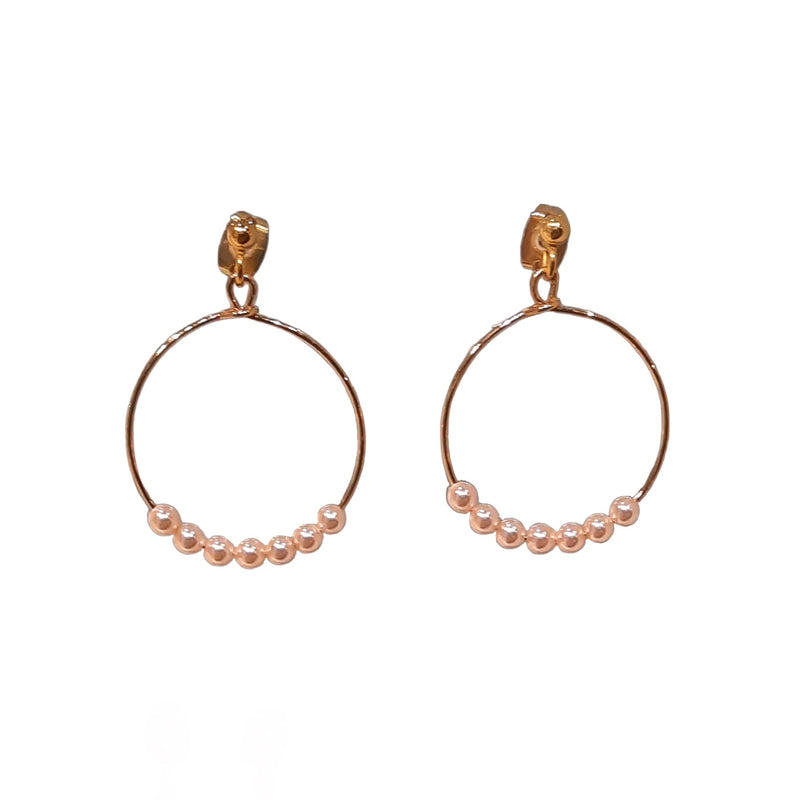 Pearl Loop Stud Earrings